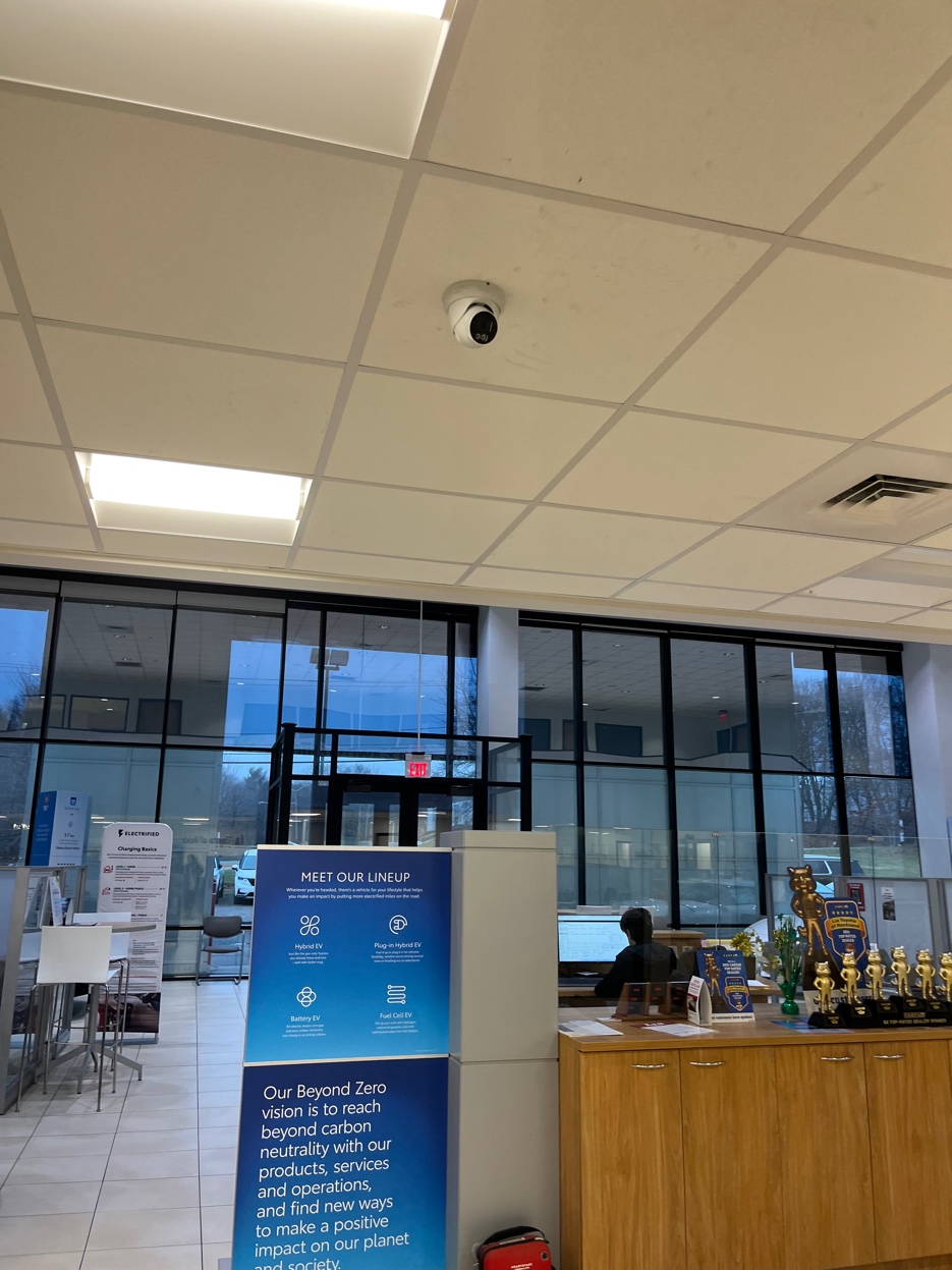 Security camera office ceiling mount commercial installation Dutchess County NY